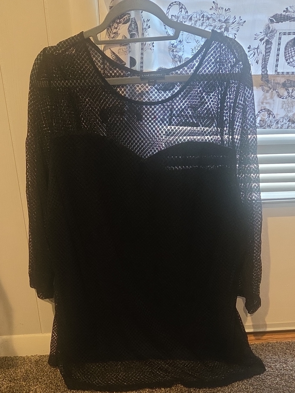 Lane Bryant Black Lace Top (22/24)